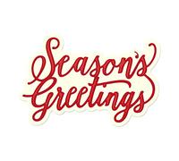Season Greetings Metal Cutting Dies for Card Making Embossing Stencil Alphabet die-cuts Template Mould Tool for DIY Scrapbooking Album Frames Decorations Art Crafts Dies Christmas