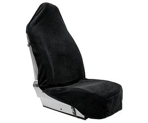 Season Guard Terry Cloth Sweat Towel Seat Cover; Carseat Towel Protector; Great for Gym Workout; Waterproof; Universal Fit for Car SUV Van Truck; EZ fit; Non Slip Grip; Machine Washable; 1pc Black
