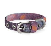 Season Landscape Pet Collar Oxford Adjustable Safety Dog Collars Cute Outdoor Training Pet Collars Easy Clean Floral Print Puppy Collar for City Pet Owners