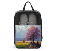 Season Landscape Shoe Bags Foldable Breathable Portable Shoe Puches Organizer Stylish Expandable Packing Travel Shoes Bags for Sneakers Gym Luggage Closet