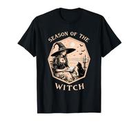 Season of The Witch Black Cat Moon Halloween Party Costume T-Shirt