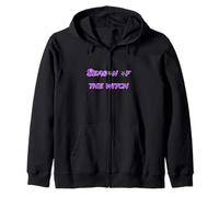 Season of the Witch Witch Halloween Saying Design Zip Hoodie
