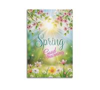 Season Posters Spring Good Morning Blossoms.jpg Poster Modern Wall Art Canvas Aesthetic Decoration Painting 08x12inch(20x30cm) Unframe-style