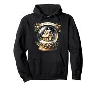Season’s Greetings Cozy Winter Cottage Snow Globe Pullover Hoodie