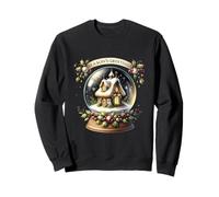 Season’s Greetings Cozy Winter Cottage Snow Globe Sweatshirt