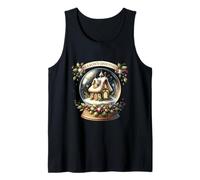 Season’s Greetings Cozy Winter Cottage Snow Globe Tank Top