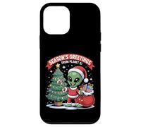 Season’s Greetings Planet Funny Alien Santa Sci-Fi Case for iPhone 12 mini
