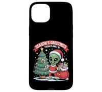Season’s Greetings Planet Funny Alien Santa Sci-Fi Case for iPhone 15 Plus