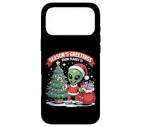 Season’s Greetings Planet Funny Alien Santa Sci-Fi Case for iPhone 17 Pro Max