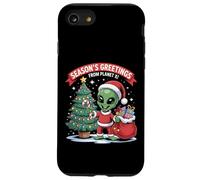 Season’s Greetings Planet Funny Alien Santa Sci-Fi Case for iPhone SE (2020) / 7/8