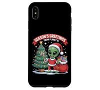 Season’s Greetings Planet Funny Alien Santa Sci-Fi Case for iPhone XS Max