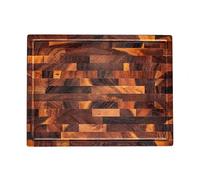 Season South American Walnut End Grain Double Sided Chopping Board - Large - Chopping Board for Everyday Prep and Carving - Durable Walnut Gentle On Knives and Designed for Confident Home Cooking