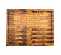 Season Teak End Grain Chopping Board - Extra Large - Wooden Butcher’s Block for Everyday Prep, Gentle On Knives and Built for Long-Lasting Use - Solid Teak Wood Board for Cutting, Carving and Serving