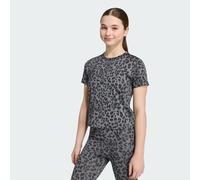 adidas Girl's Seasonal Animal Print Sport Shirt, Grey Four/Grey six/Black/Grey six, 9-10 Years