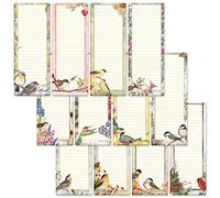Seasonal Birds Magnetic Notepad Set - Set of 12, 30-Sheet Pads, 2½ x 6½ Inches, Memo Pad, Shopping List, to-Do Notes, Printed in The USA, by Current
