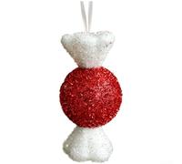Seasonal Bubble Hanging Ornament for Holiday Decorating with Red and Alternative White Themes, Suitable for Christmas Trees, Window Displays, and Various Festive Settings (M)