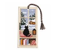 Seasonal Cat Needlepoint Bookmark Kit DIY Cross Stitch