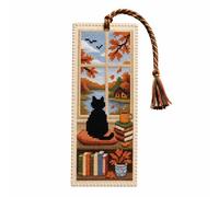 Seasonal Cat Needlepoint Bookmark Kit DIY Cross Stitch