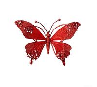 Seasonal Christmas ornament designed for decoration on trees and tables, offering an elegant aesthetic to enhance holiday ambiance (Red)