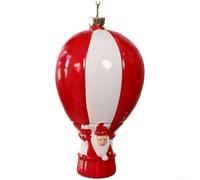 Seasonal Christmas Ornament Set for Tree with Santa Train and Snowman Holiday Decorations for Festive Use (Hot Air Balloon)