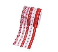 Seasonal Christmas Ribbon Set Giftbox Wrapping Ribbon Festival Home Decors Christmas Wreath Crafting Party Supply Decorative