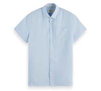 Seasonal Core Short-Sleeved Regular Fit Linen Shirt, Shirting Blue 420, M
