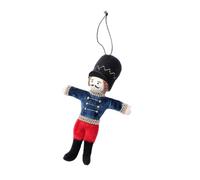 Seasonal Decor Ornament Plush Polyester Accent with Embroidered Trim Ready Loop for Curtain Rod Placement Plush Christmas Ornament Polyester Decor Guard Figure Embroidered Trim Display Loop Tree