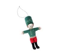 Seasonal Decor Ornament Plush Polyester Accent with Embroidered Trim Ready Loop for Curtain Rod Placement Plush Christmas Ornament Polyester Decor Guard Figure Embroidered Trim Display Loop Tree