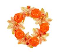 Seasonal Door Garland Featuring Black Roses and Pumpkins Perfect for a Spooky Touch (Orange pumpkin)