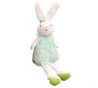 Seasonal Easter Bunny Doll Ornament Decoration for Home and Holiday Use, Suitable for Various Easter Display Settings (Blue)