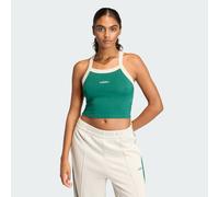 adidas Women's Seasonal Essentials Colorpop Tank with Embroidered Graphic, Collegiate Green/White, XS