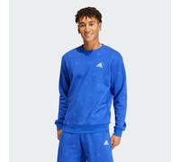 adidas Men's Seasonal Essentials Monogram Graphic Crew Fleece Sweatshirt, semi lucid blue, S