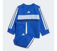 adidas Infant Boys Essentials 3-Stripes Tiberio Fleece Crew Tracksuit Team Royal Blue/White/Dark Blue 3/6M