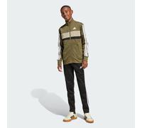 adidas Unisex Kids SEASONAL ESSENTIALS TIBERIO 3 STRIPES TRICOT TRACKSUIT, olive strata/white, 9-10 Years