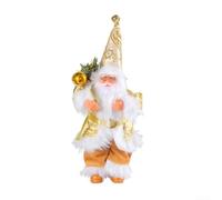 Seasonal Festive Decor Unique Santa Claus Ornament for Celebrating the Holidays (gold)