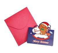 Seasonal Folded Sentiments - Playful Illustration Designs, Writable Interior Pages, Celebration Paper Collection for Kids Friends School Event Sharing | Yuletide Gathering Handwritten Wishes