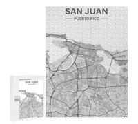 Seasonal Gift - San Juan Puerto Rico Map, Challenging Puzzle for Adults, 500 PCS, for Screen-Free Relaxation at Home