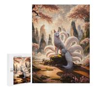 Seasonal Gift: The Nine Tailed Kitsune, 500 PCS, Decorative Wooden Puzzle, with A Decorative Finished Picture