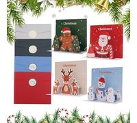 Seasonal Greeting Cards - Merry Assorted Boxed Collection For Office Party | Premium Printed Paper Message Notes With Envelopes, Artistic Holiday Wishes Stationery Bulk Set