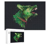 Seasonal Home Décor: Digital Dragon Code Art, 300 PCS, Jigsaw Puzzle for Adults - for A Rewarding Weekend Challenge