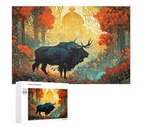 Seasonal Home Décor: Enchanted Forest with Mystical Beast, 1000 PCS, Jigsaw Puzzle for Adults - for A Rewarding Weekend Challenge