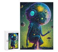 Seasonal Home Décor - Galactic Guardian A Cosmic Being in Space, Decorative Jigsaw for Grown-Ups, 300 PCS - for Quiet Evenings And Focused Play