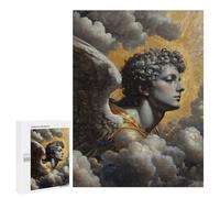 Seasonal Home Décor - Gold X Angel in The Clouds, Decorative Jigsaw for Grown-Ups, 500 PCS - for Quiet Evenings And Focused Play