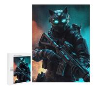 Seasonal Home Décor - Panthers Soldier, Displayable Picture Puzzle, 500 PCS, for Screen-Free Relaxation at Home
