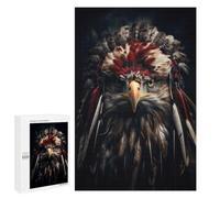 Seasonal Home Décor - Warriors Headdress Eagle, Displayable Picture Puzzle, 1000 PCS, for Screen-Free Relaxation at Home