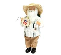 Seasonal Home Decoration | Puerto Rican Santa Statue for Mantel Table Shelf Display, Christmas Figurine with Freestanding Placement, About 28