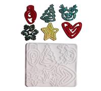 Seasonal Silicone Crafting Template For Paperclip Styles Resin Bookmarks Making Essential Christmas Ornament Silicone Mold