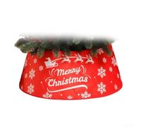 Seasonal tree collar skirt created using nonwoven fabric for a clean and festive look around the base of Christmas trees (Christmas style 3)