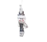 Seasonal Tree Ornament Soft Fabric Decor, Silver Gray B