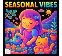 Seasonal Vibes Black Paper Coloring Book: Cute Spring, Summer, Fall, and Winter Scenes to Color and Relax